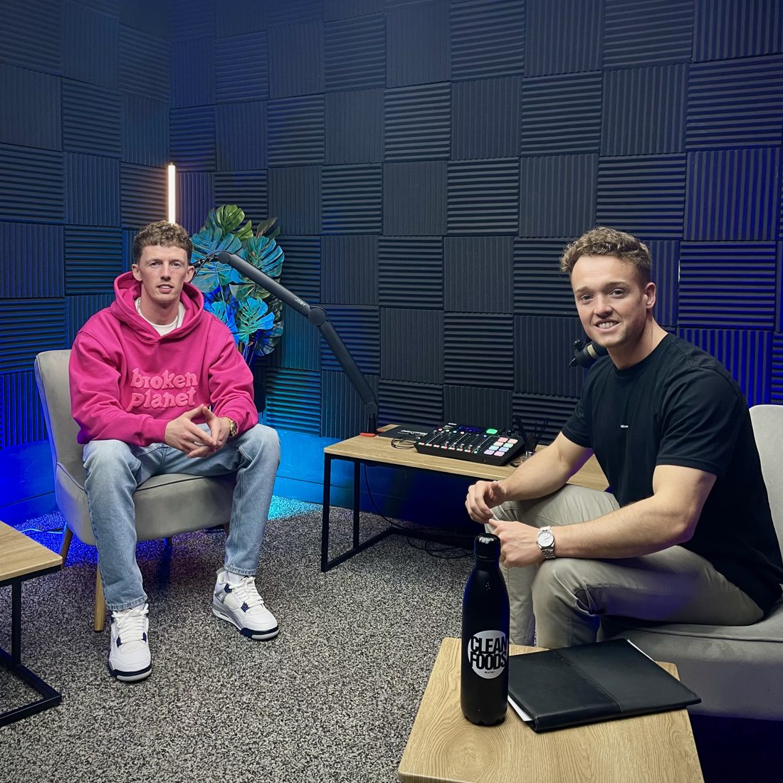 Don Cameron recording a podcast